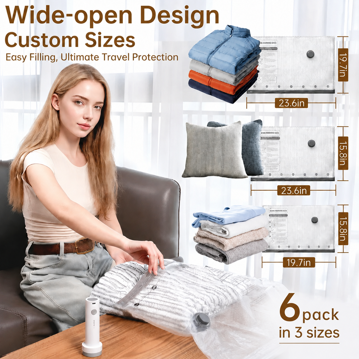 ✈️Vacuum clothing travel storage bag