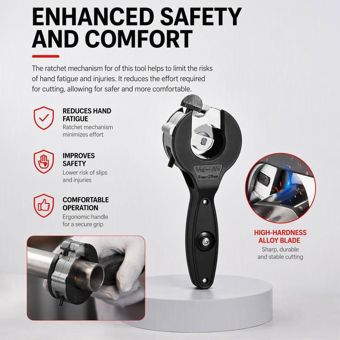 Ratchet-type Pipe Cutter, One-hand Fast Pipe Cutting Tool