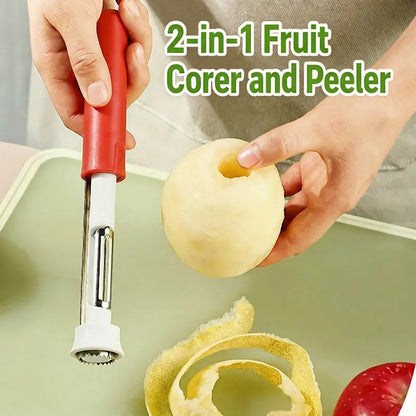 2-in-1 Multifunctional Stainless Steel Fruit and Vegetable Peeler and Core Remover