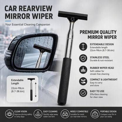 Retractable Car Rearview Mirror Wiper