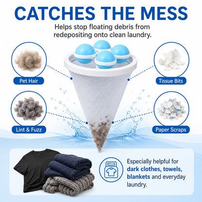 👚Floating Lint & Hair Catcher（3pcs）