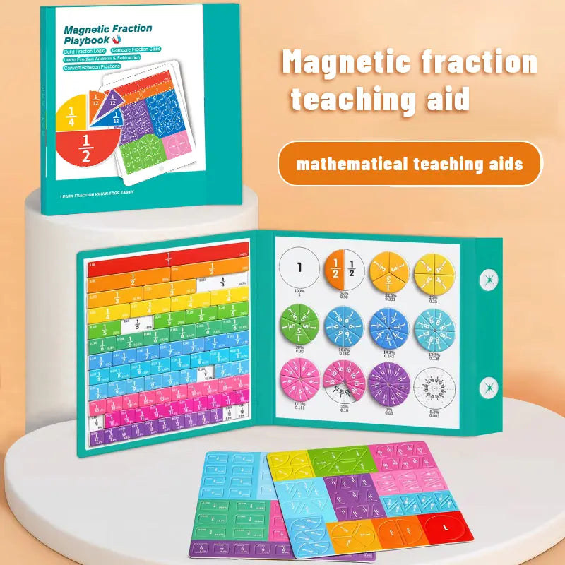 🌈Magnetic Fraction Demonstration Set – Durable STEM Math Montessori Teaching Aid
