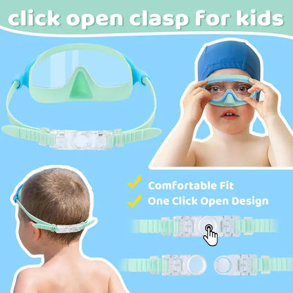 🏊 Universal Protection Swim Goggles with Nose Cover