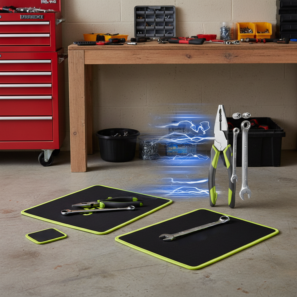 🧲🛠️ Flexible Magnetic Tool Mat & Tray Holder