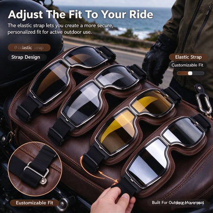 Vintage Windproof Motorcycle Riding Goggles