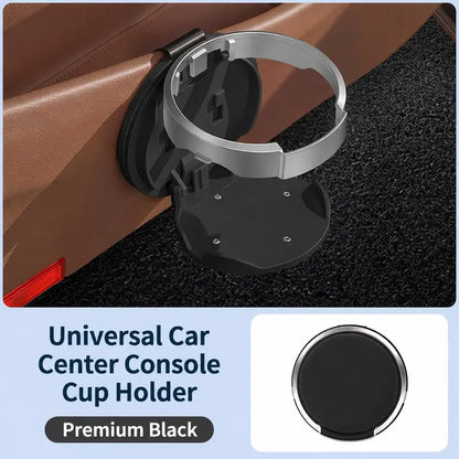 🥤Universal Foldable Car Cup Holder with Hooks - Suitable for Bottles, Coffee Cups, and Glasses