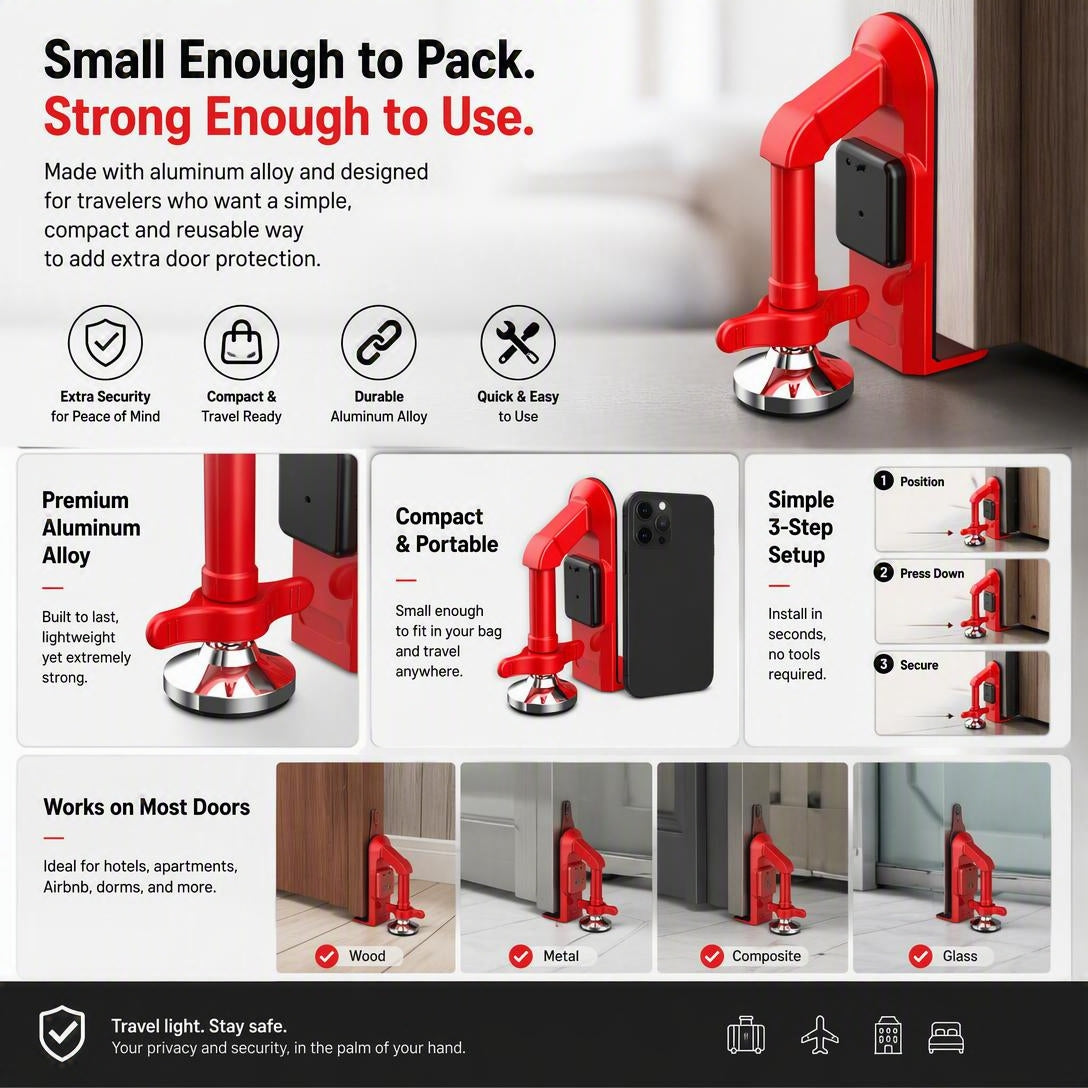 Travel Door Blocking Alarm