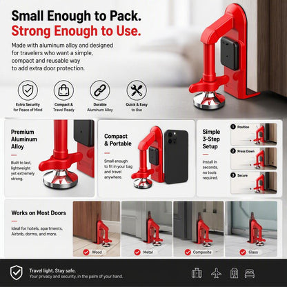 Travel Door Blocking Alarm