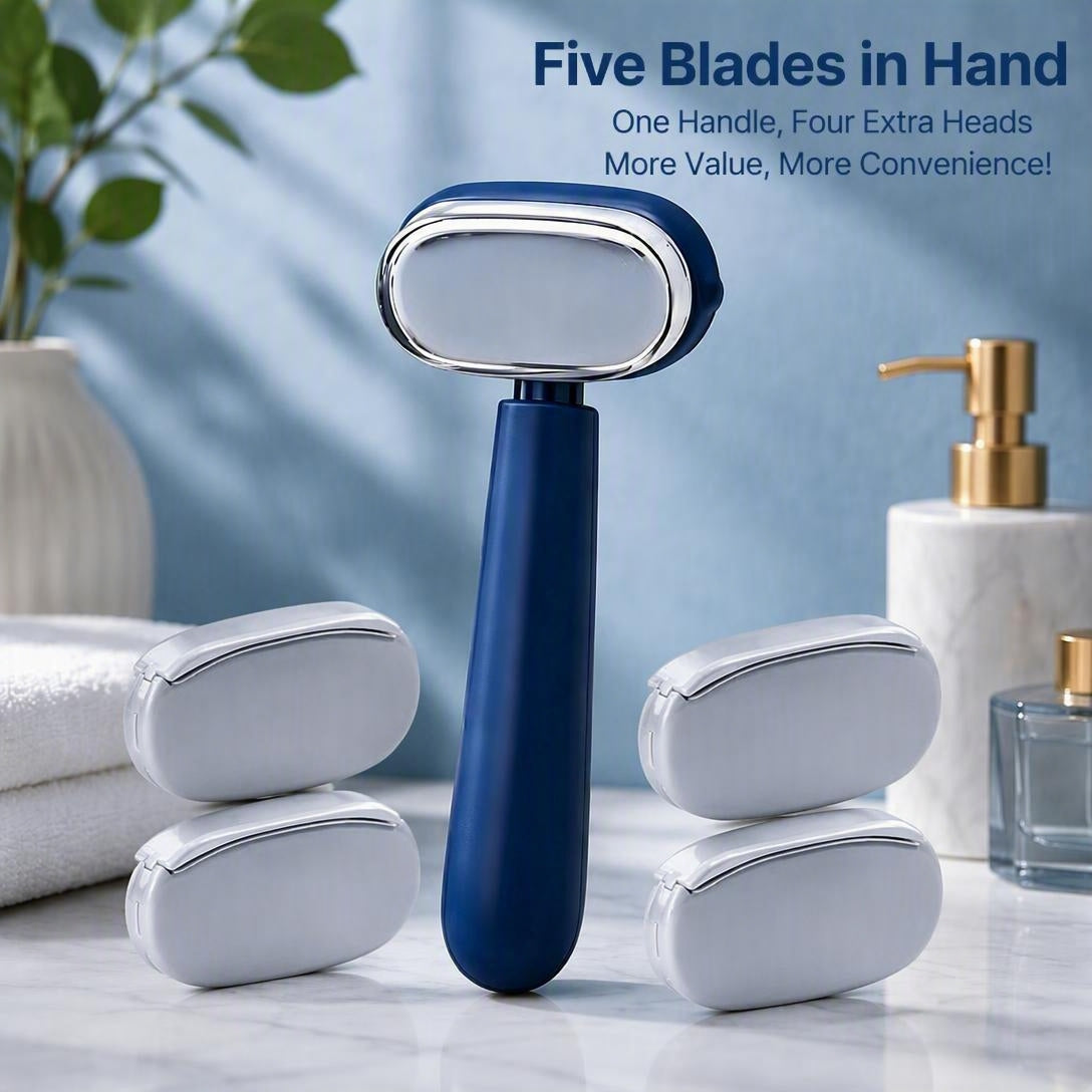 Dual‑Sided Foot Callus Remover, Replaceable Stainless Steel Blade Foot Scraper