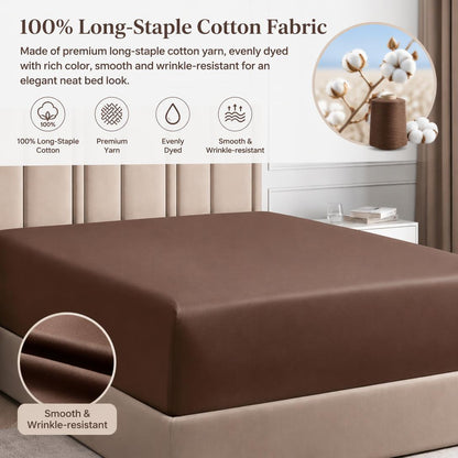 🛏️100% Egyptian cotton fitted sheet (fits 12-inch mattresses)