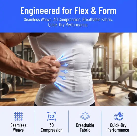 🔥Hot Sale 49% off🌟💪 Men Seamless Compression Tank Top Slim Fit Body