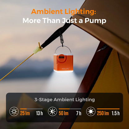 🔋Rechargeable mini electric camping air pump