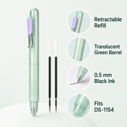✏️Retractable Pocket Gel Ink Pen Set