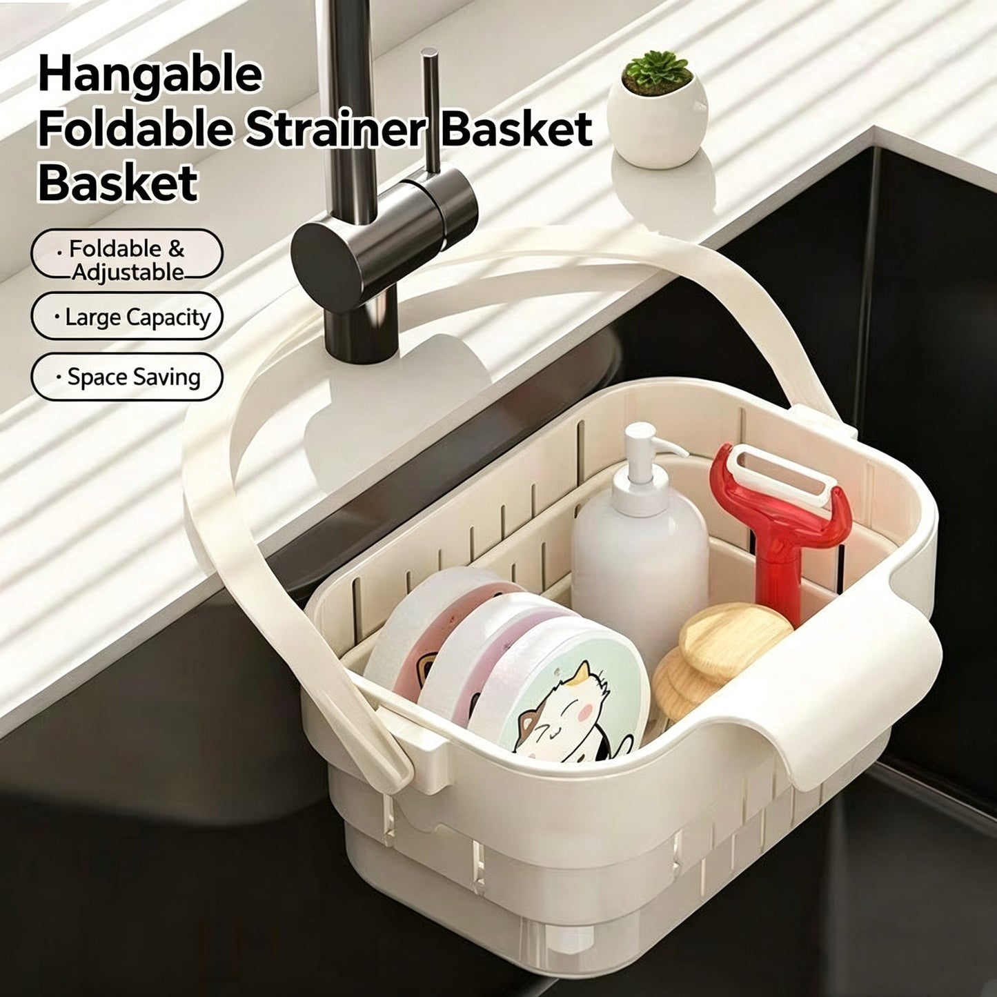 Foldable Hanging Kitchen Sink Drain Basket