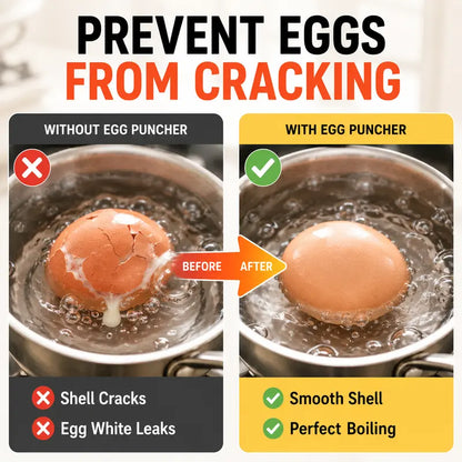 2PCS Egg Piercer with Stainless Steel Needle, Helps Prevent Shell Cracks
