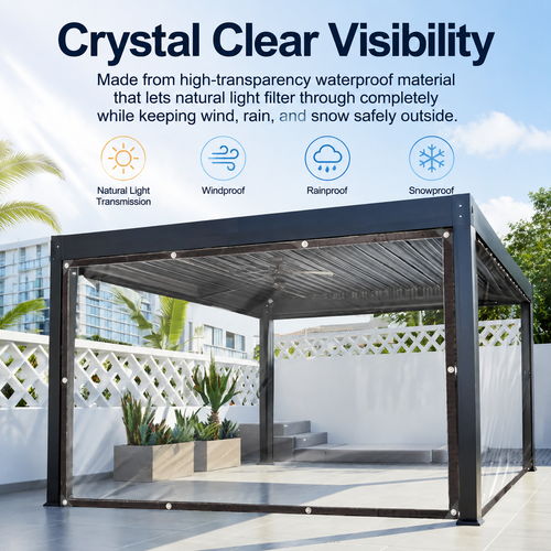 🛡️Heavy-Duty Clear Waterproof Tarpaulin
