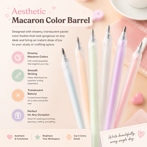 🎨🖊️Macaron-colored dot gel pen set