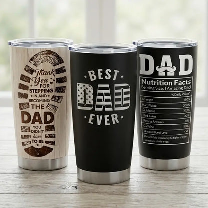 ☕ Dad Collection 20oz Tumbler with Lid, Double Wall Stainless Steel Insulated Vacuum Cup