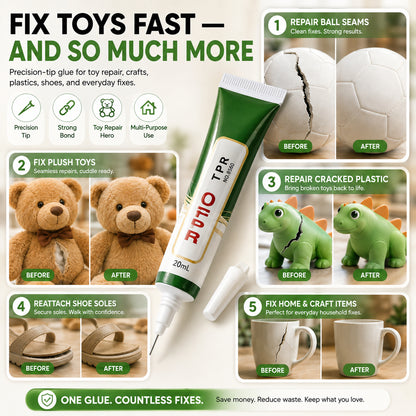 💪 Multi-Purpose Strong Repair Glue – Precision Waterproof Adhesive for Shoes, Toys & Crafts 🛠️