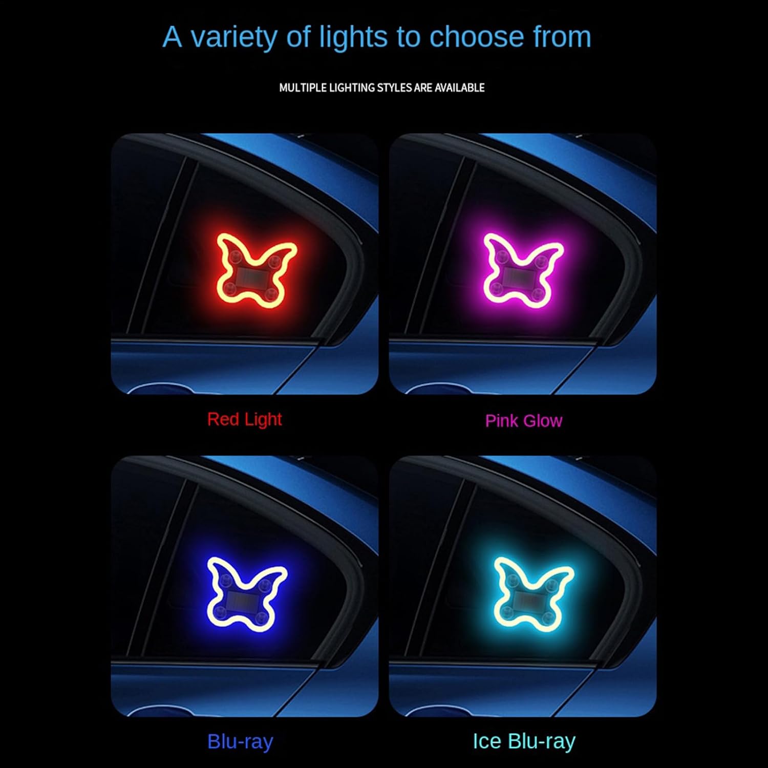 Four colors: Butterfly