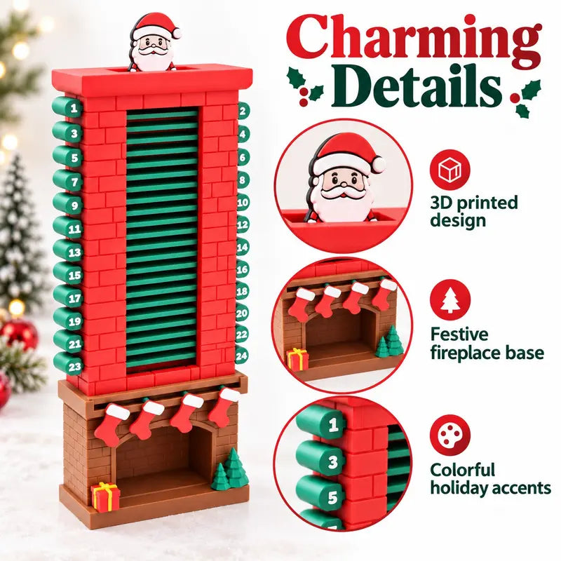 🎄Creative Christmas Chimney Advent Calendar – 24-Day Holiday Countdown