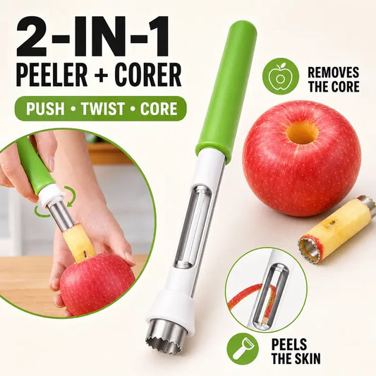 2-in-1 Multifunctional Stainless Steel Fruit and Vegetable Peeler and Core Remover