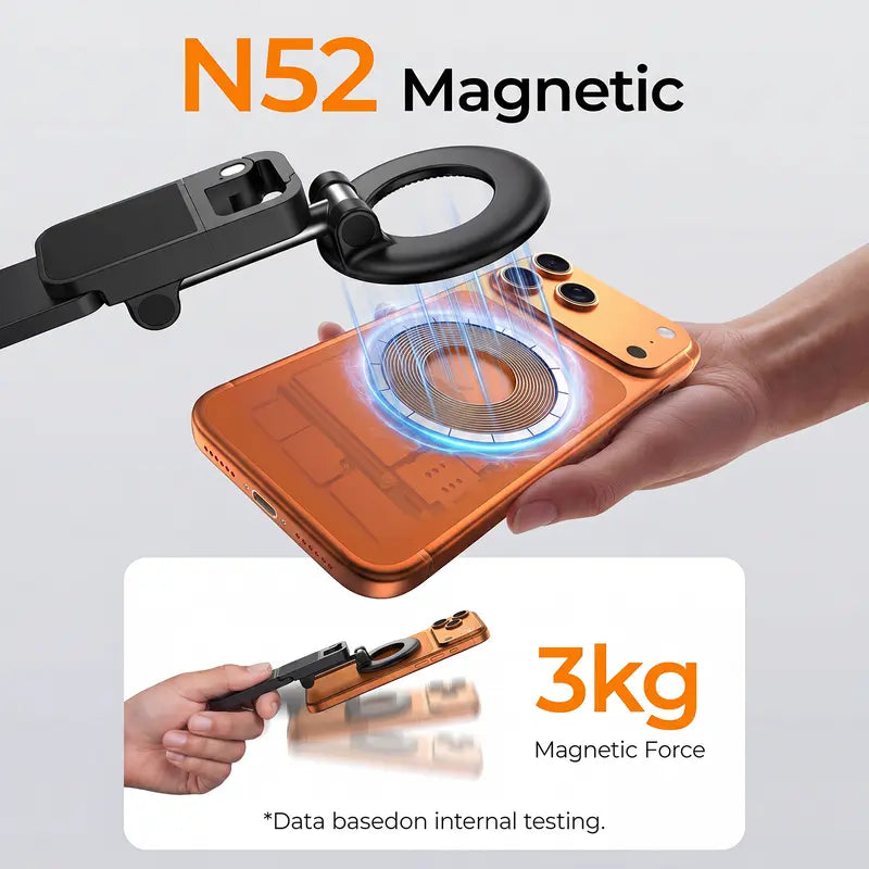 Magnetic Smartphone Holder - Foldable Dual-Sided Iron
