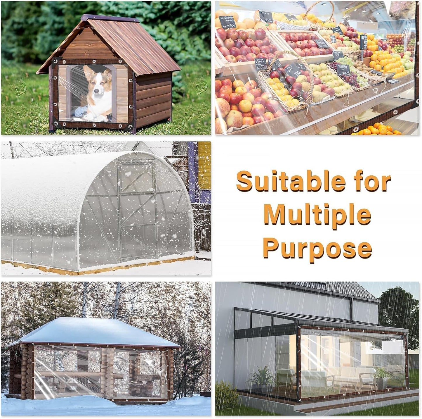 🛡️Heavy-Duty Clear Waterproof Tarpaulin