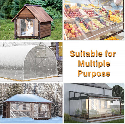 🛡️Heavy-Duty Clear Waterproof Tarpaulin