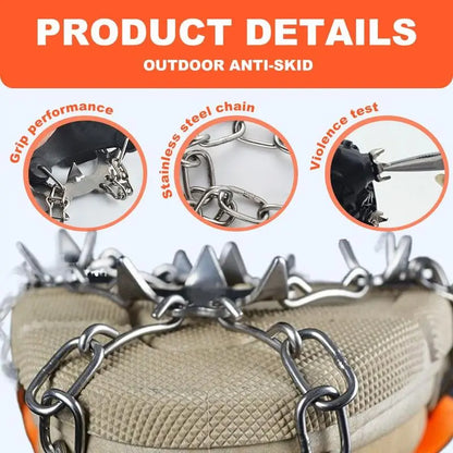 👟🏔️Lightweight, Non-Slip Snow Traction Cleats – Suitable for Walking, Daily Commuting, and Hiking