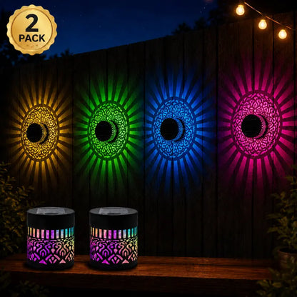 💫 Seven-Color Changing Solar Projection Wall Light Decorative