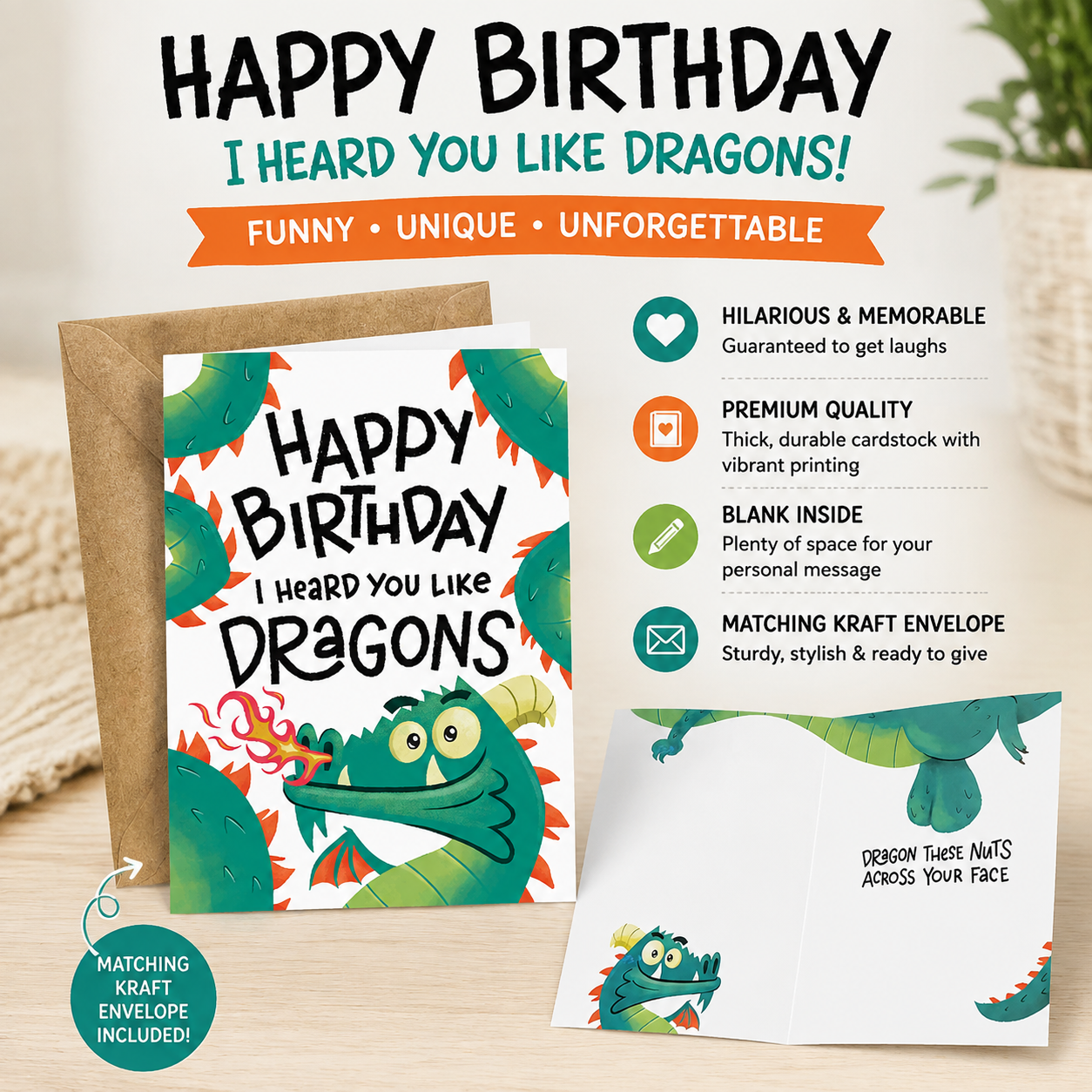 😂💌"I Heard You Like Dragons" Funny Birthday Card