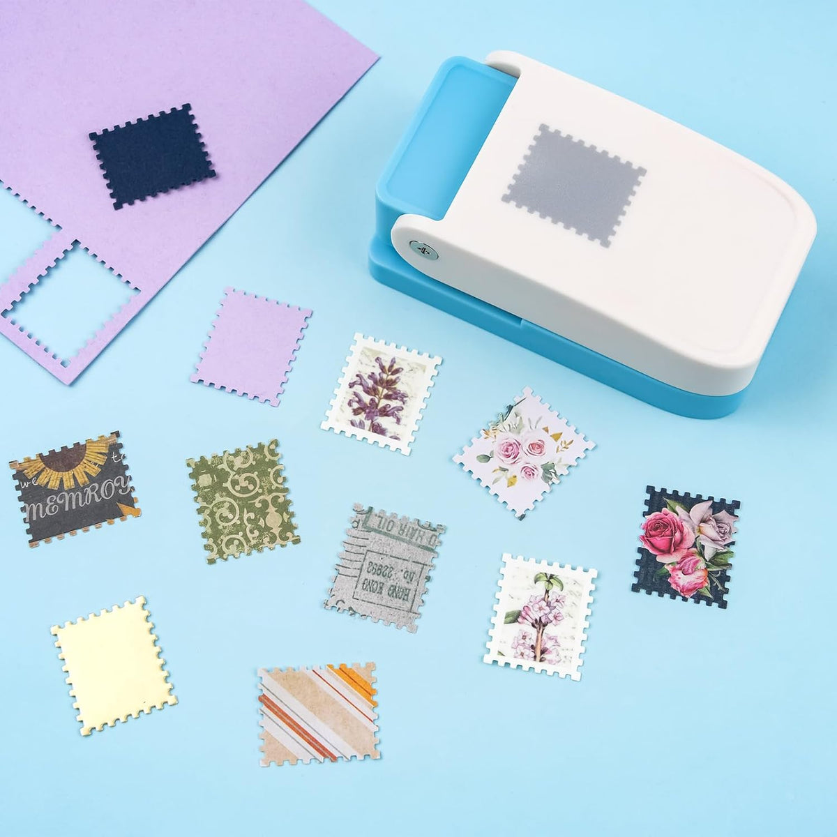 📮Stamp punch and embossing tool, suitable for junk diaries and scrapbooks