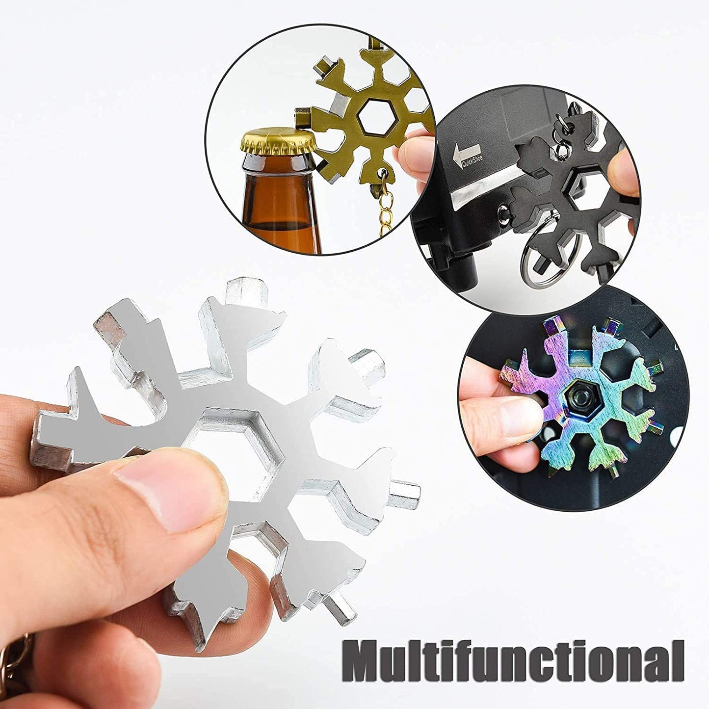 ❄️🛠️ Snowflake Shape Multifunctional 18 in 1 Tool