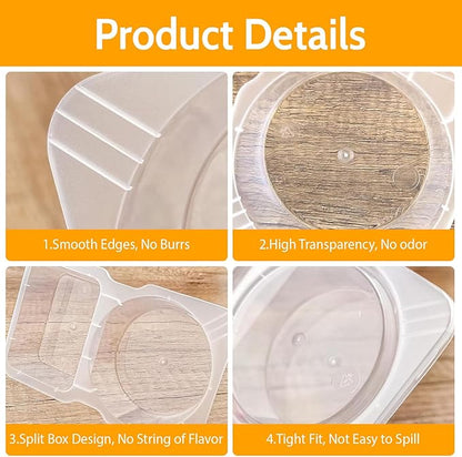 ♻️10-pack reusable double-compartment snack and seasoning containers
