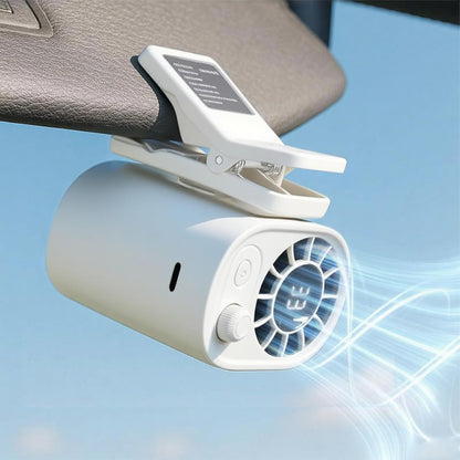 ❄️ Semiconductor Cooling Car Clip On Fan - 360° Rotation, 100 Speeds Adjustable