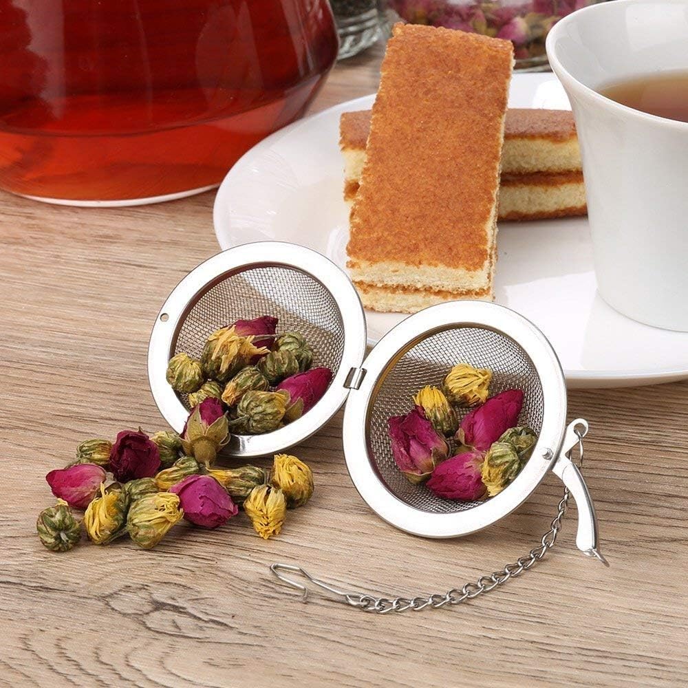 🍵🔗Stainless steel spice balls with chain - suitable for soups, broths, stews, seasonings, and cooking
