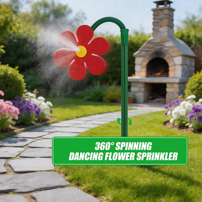 💦💃 360° Rotating Funny Dancing Crazy Daisy Water Sprinkler for Lawn Garden