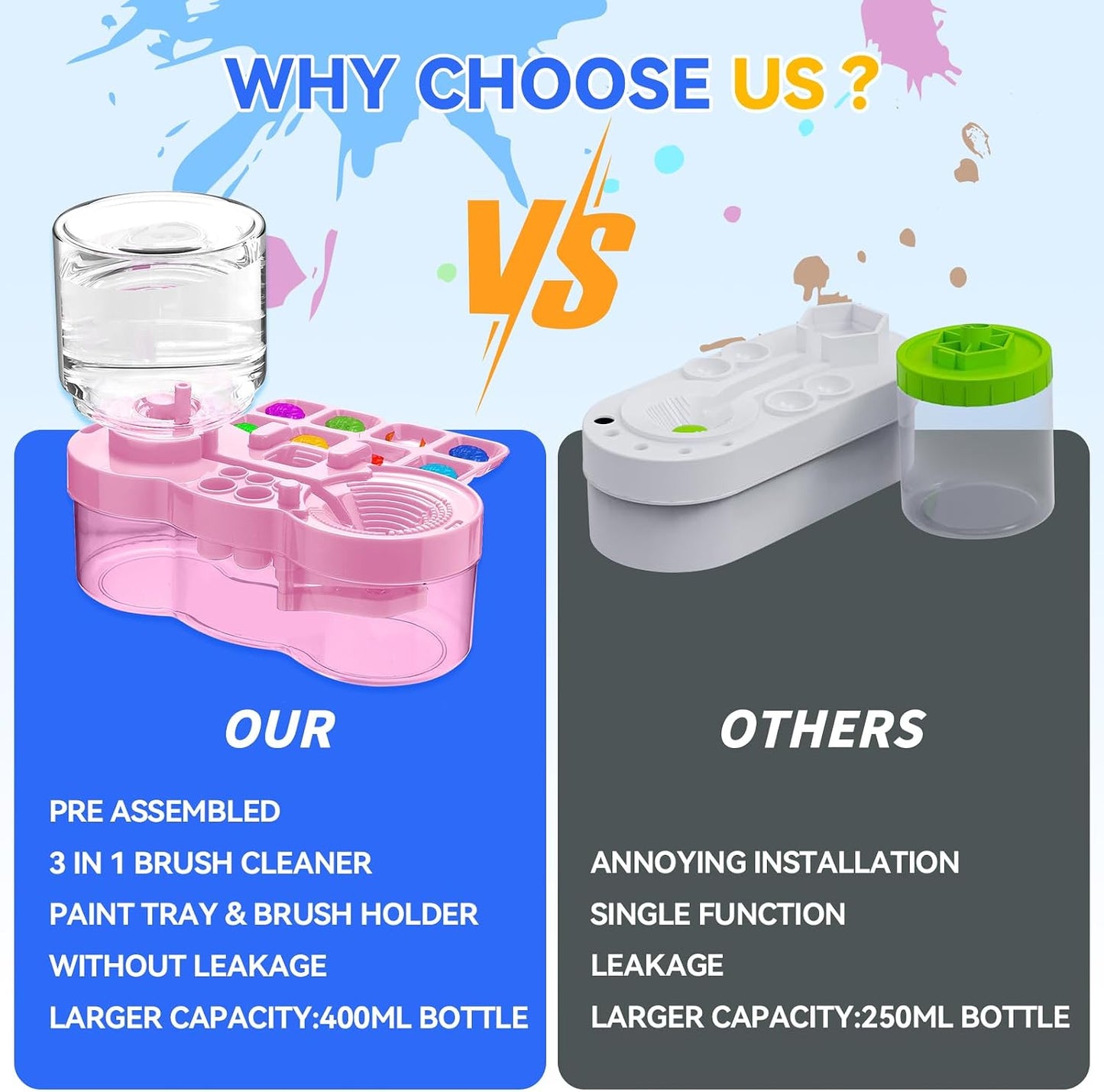🎨Circulating water flow paintbrush cleaning cup