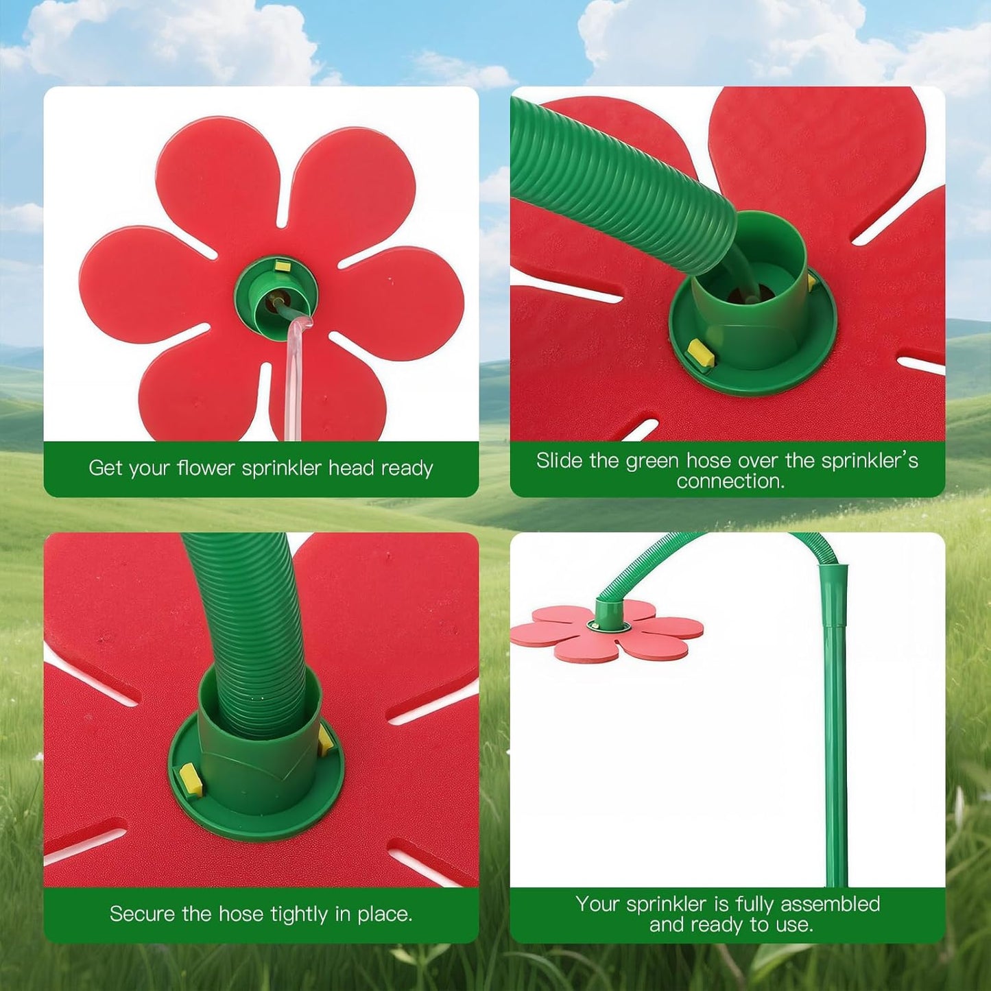 💦💃 360° Rotating Funny Dancing Crazy Daisy Water Sprinkler for Lawn Garden