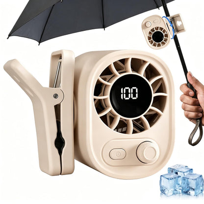❄️ Semiconductor Cooling Car Clip On Fan - 360° Rotation, 100 Speeds Adjustable