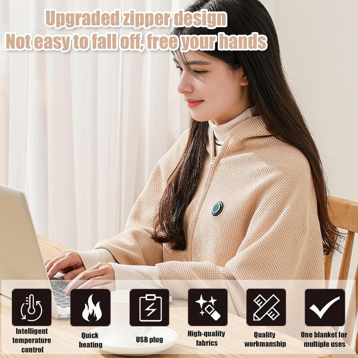 🔥New Portable Heated Shawl Blanket