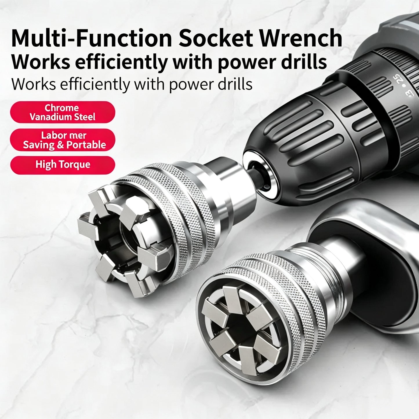 Adjustable Multi Purpose Socket Wrench - Universal Repair Tool