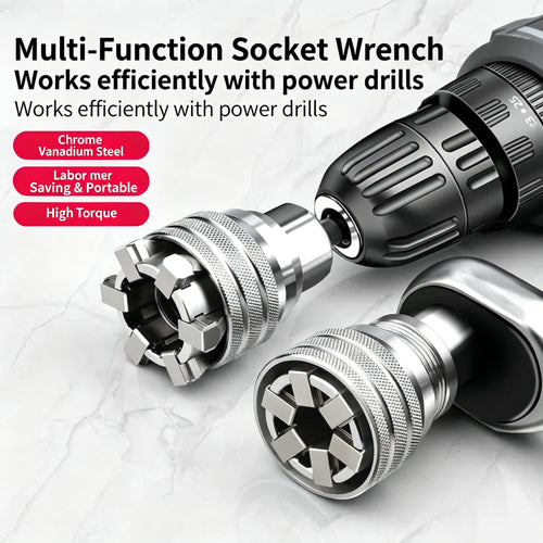 Adjustable Multi Purpose Socket Wrench - Universal Repair Tool