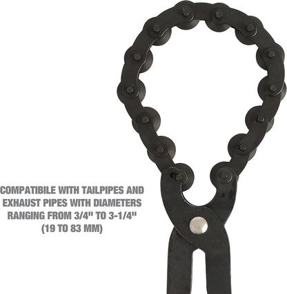 💥Exhaust Cutter, Cuts 3/4" to 3-1/4" Pipe, Durable Chain Cutter Tool