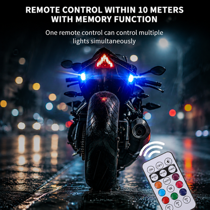 🚨Eight-color remote control car ambient light