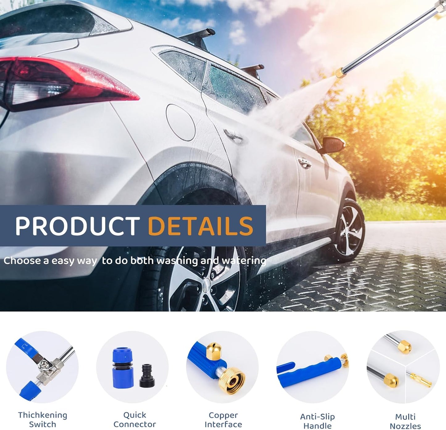 🔥BUY 2 FREE SHIPPING - Jet Nozzle Power Washer for Garden Hose