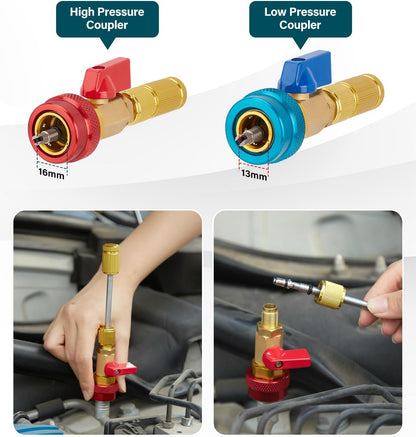 🛠️High and low pressure automotive air conditioning valve core tool kit