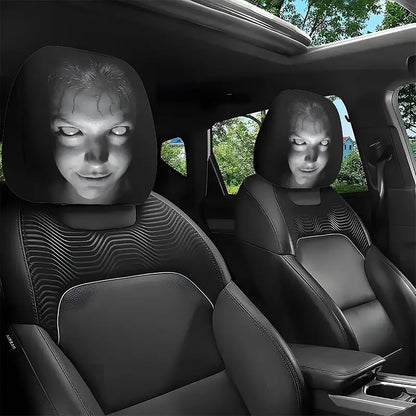 2-Pack Scary Car Headrest Covers, Halloween Car Decorations