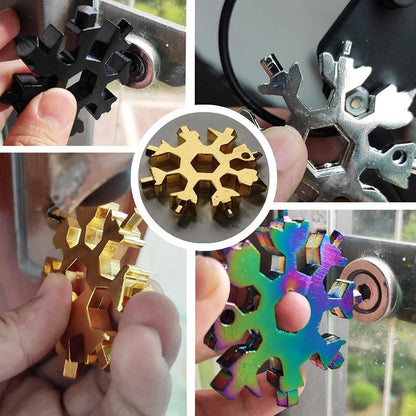 ❄️🛠️ Snowflake Shape Multifunctional 18 in 1 Tool
